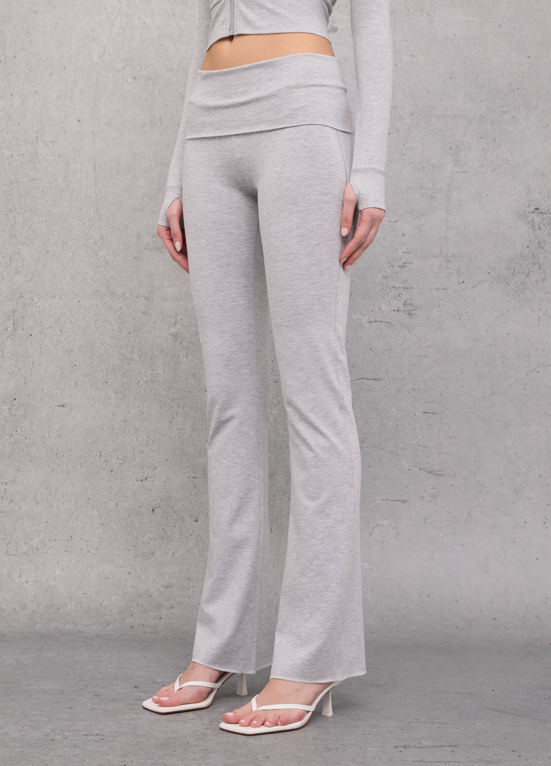 Jersey Yoga Pants Grey Mélange