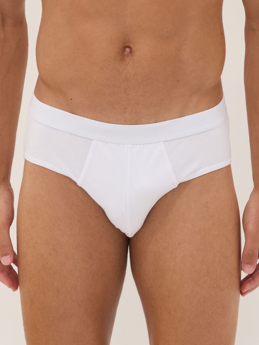Multipack di cinque slip bianchi in cotone organico elasticizzato_1