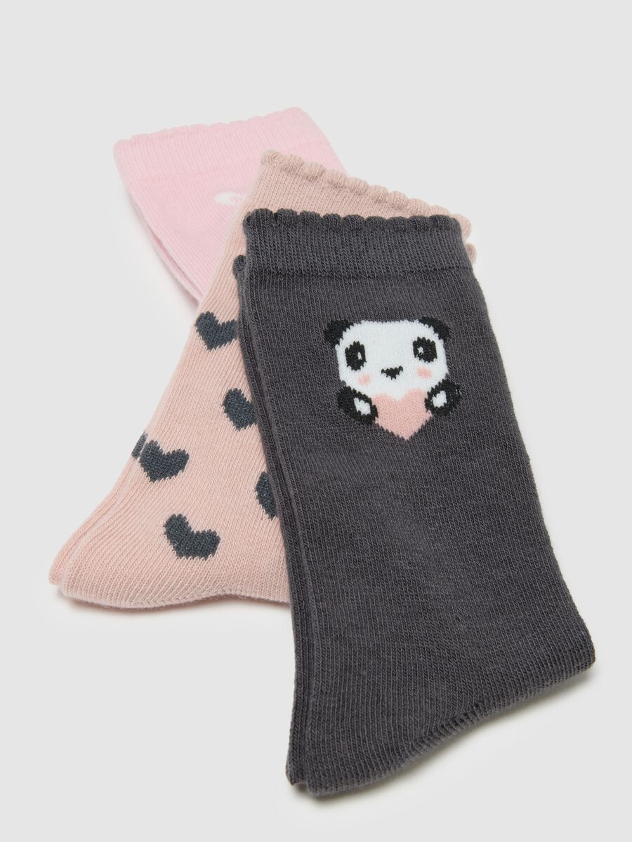 Multicolour Cotton Blend Baby Girls' Long Socks Tripack_2