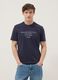 Blue short-sleeved pure cotton regular fit T-shirt_1