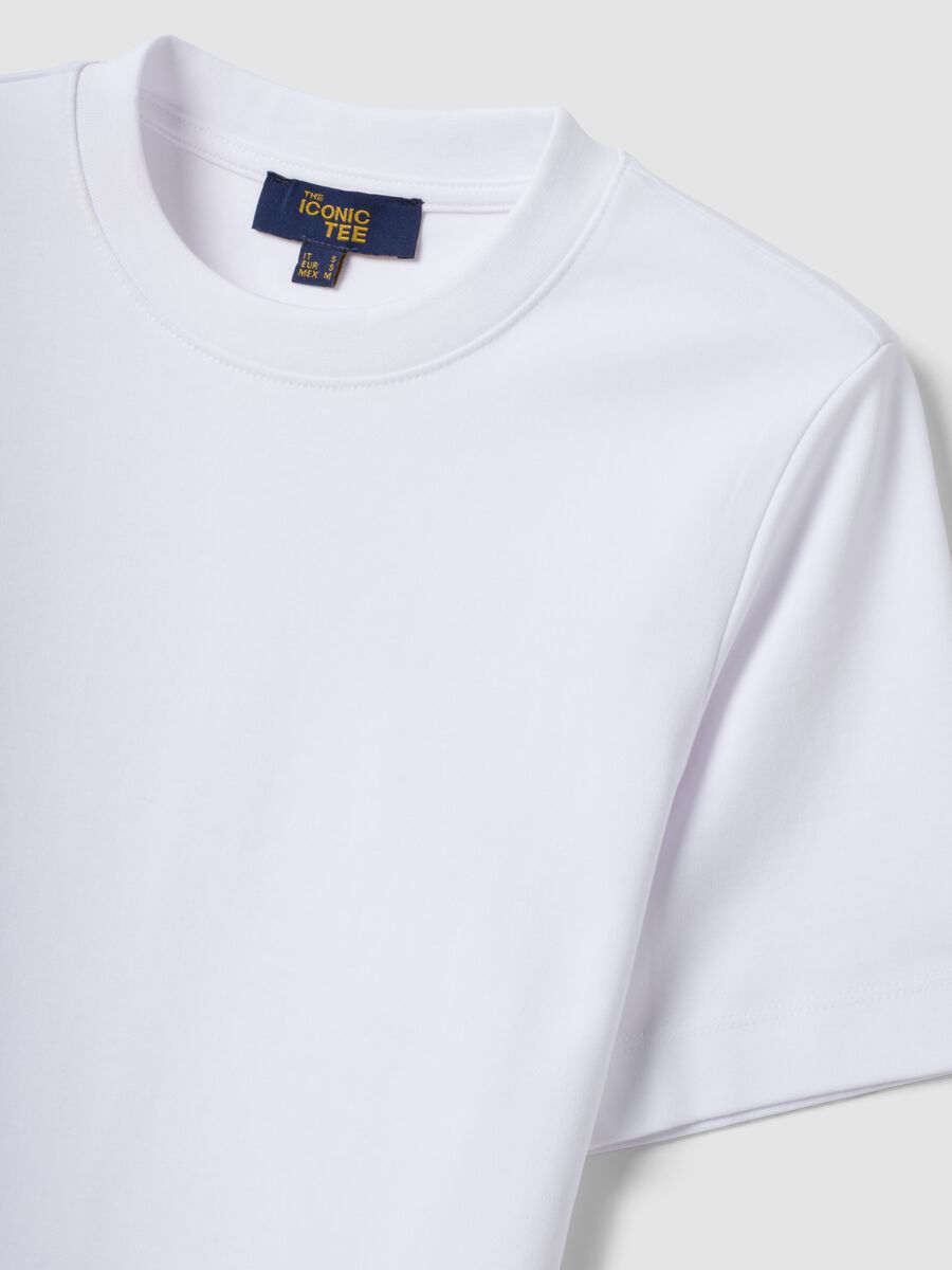 White relaxed-fit pure cotton short-sleeve T-shirt_6