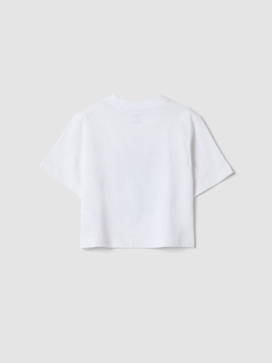 White organic cotton printed T-shirt_4