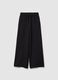 Girls' culotte trousers in pure black cotton_0