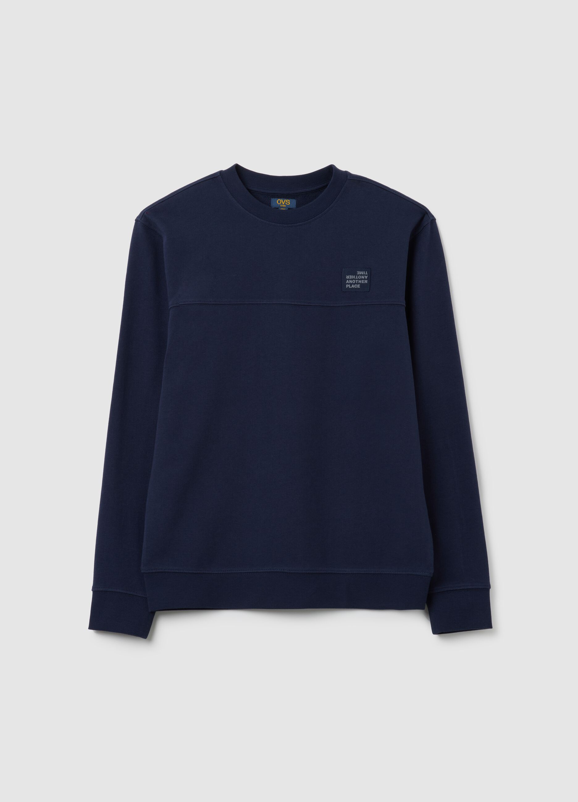 Boys' pure cotton blue relaxed fit sweatshirt