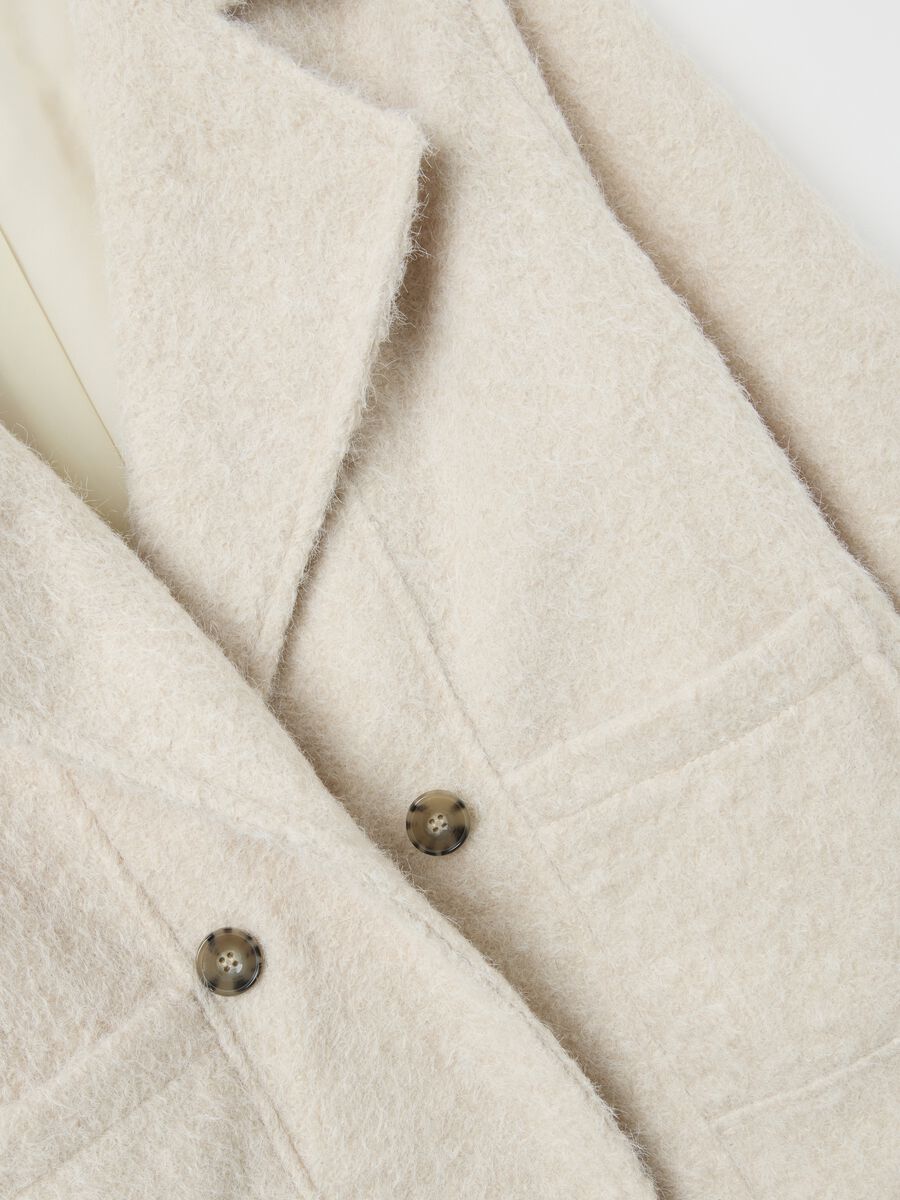 Giacca doppiopetto beige regular fit con bottoni_5