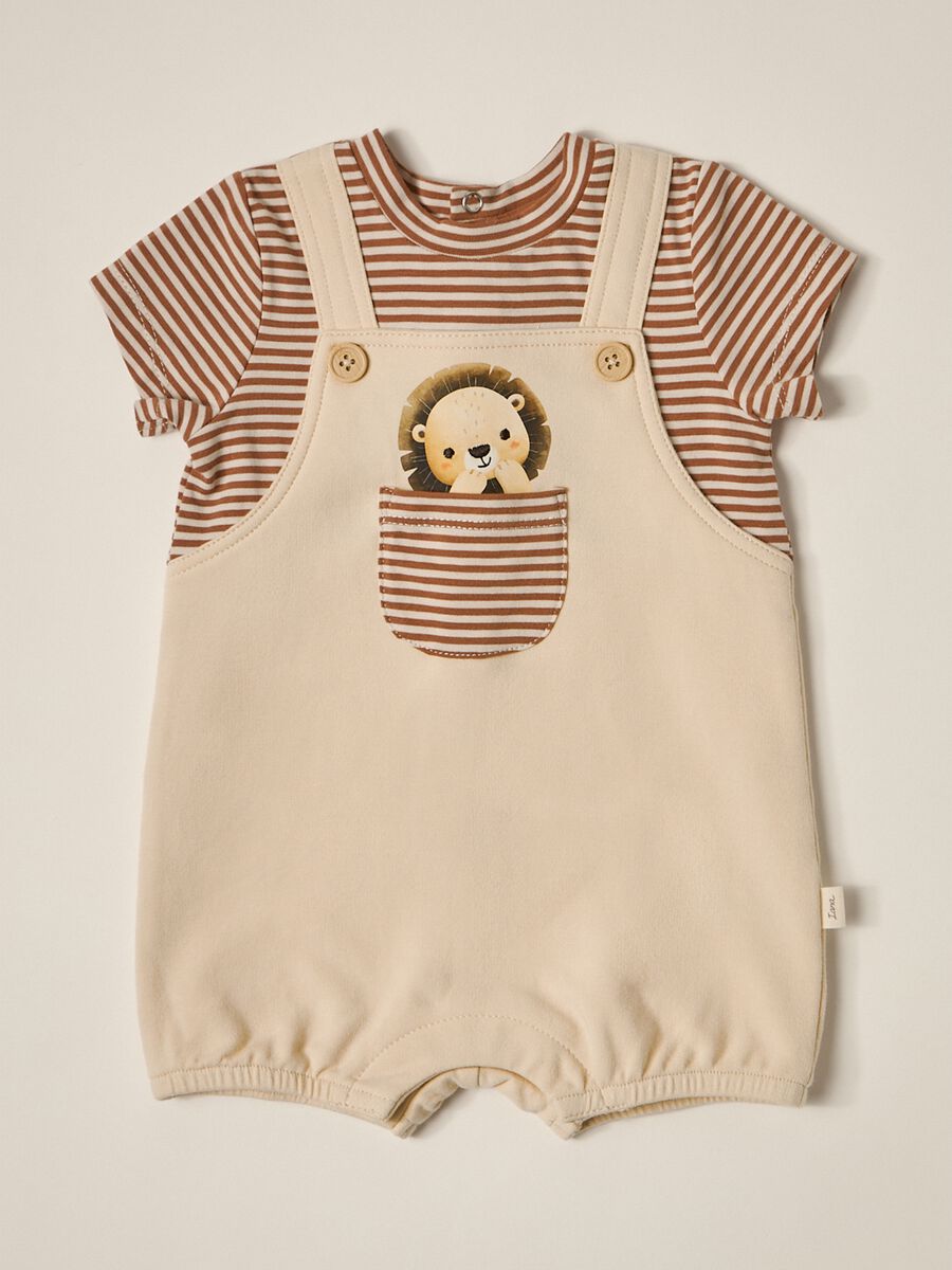 IANA newborn girl onesie in stretch cotton_0