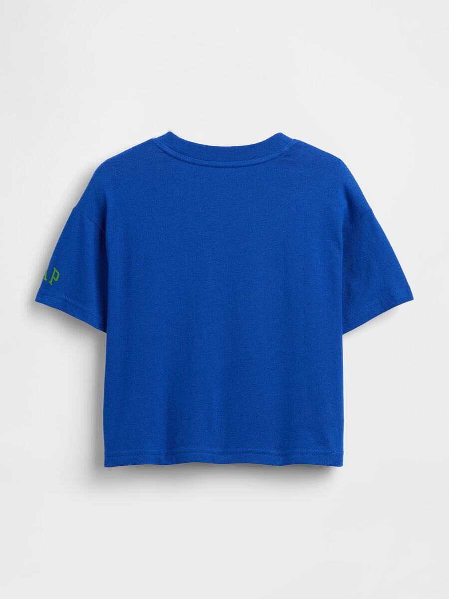 Pure cotton short-sleeve T-shirt with graphic print_2