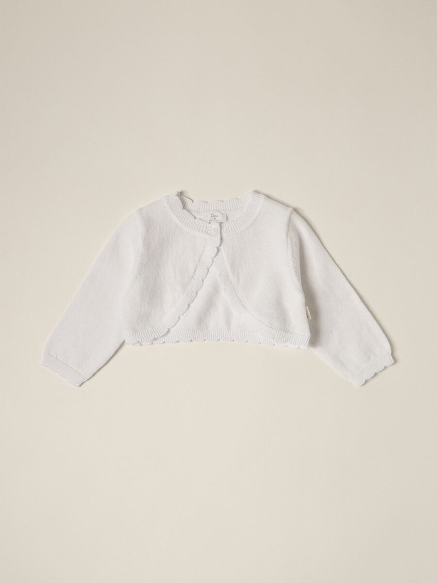 IANA newborn girl cardigan in cotton blend_0