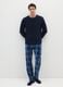 Multicolour checked regular fit pyjama trousers_0