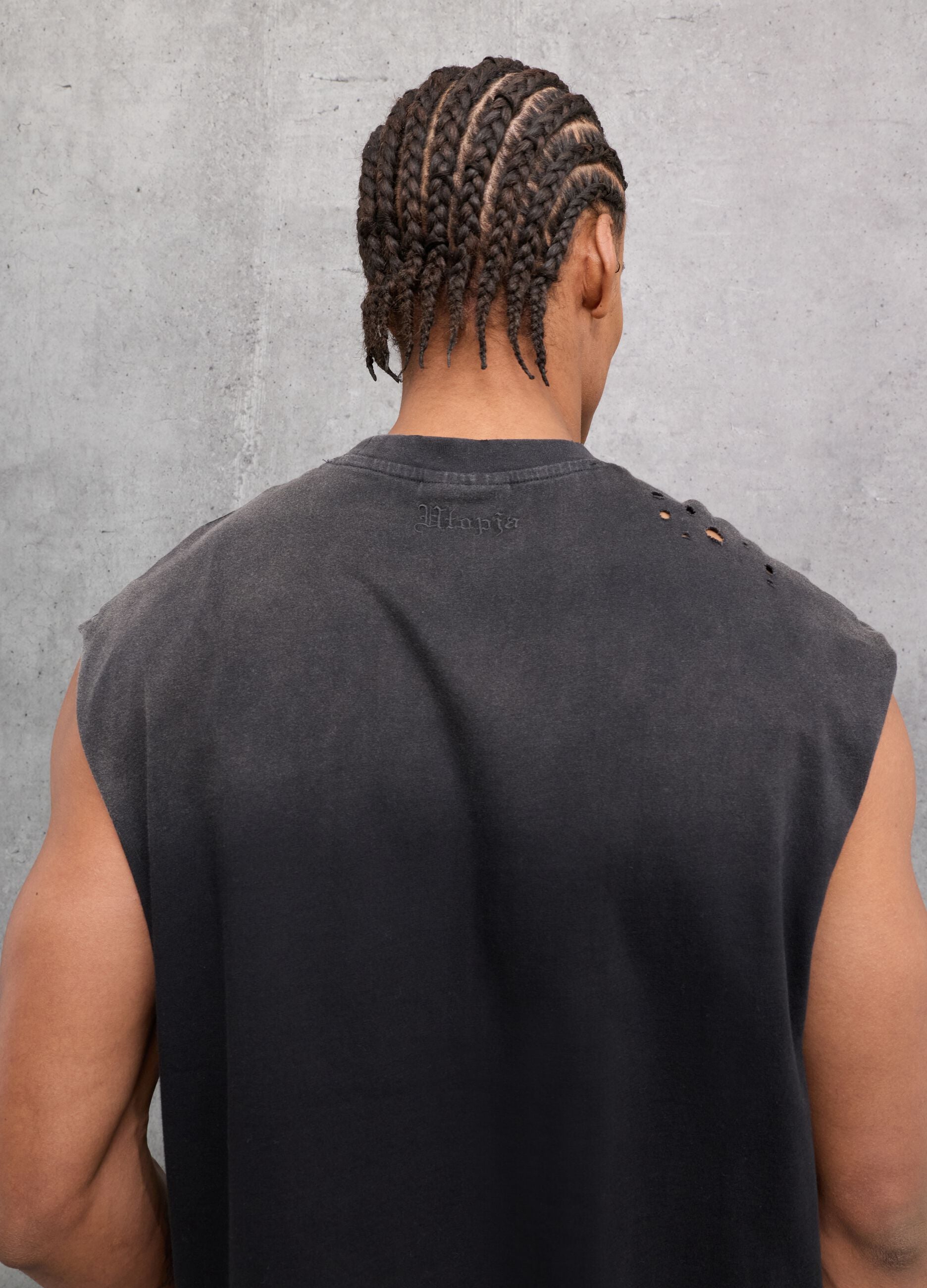 Sunfaded Black Tank Top