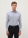 Multicolour cotton shirt with stretch micro-checks regular fit_0