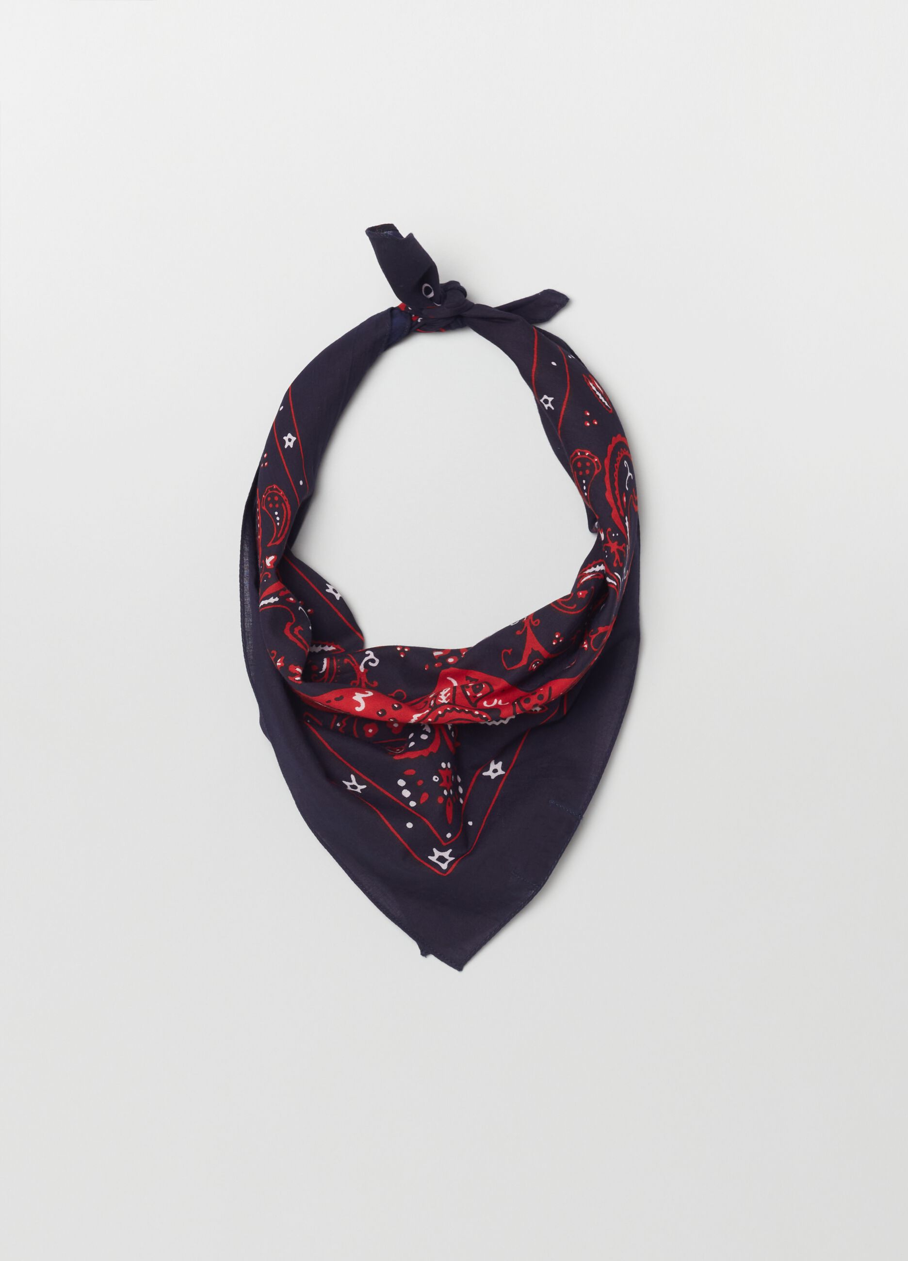 Foulard in cotone con fantasia paisley_0