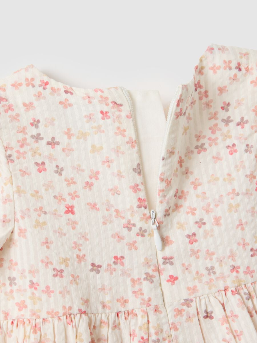 Multicolour pure cotton dress for girls, regular fit with flowers_3