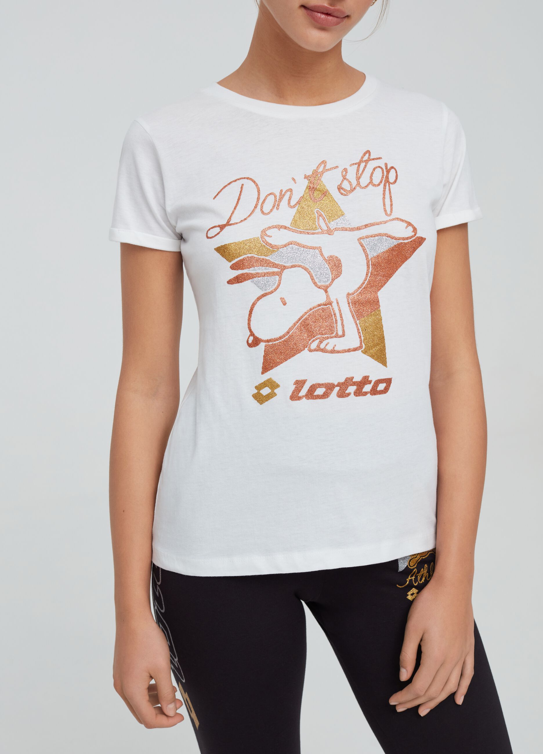 T shirt stampa Lotto Peanuts Snoopy Bianco LOTTO da Donna OVS