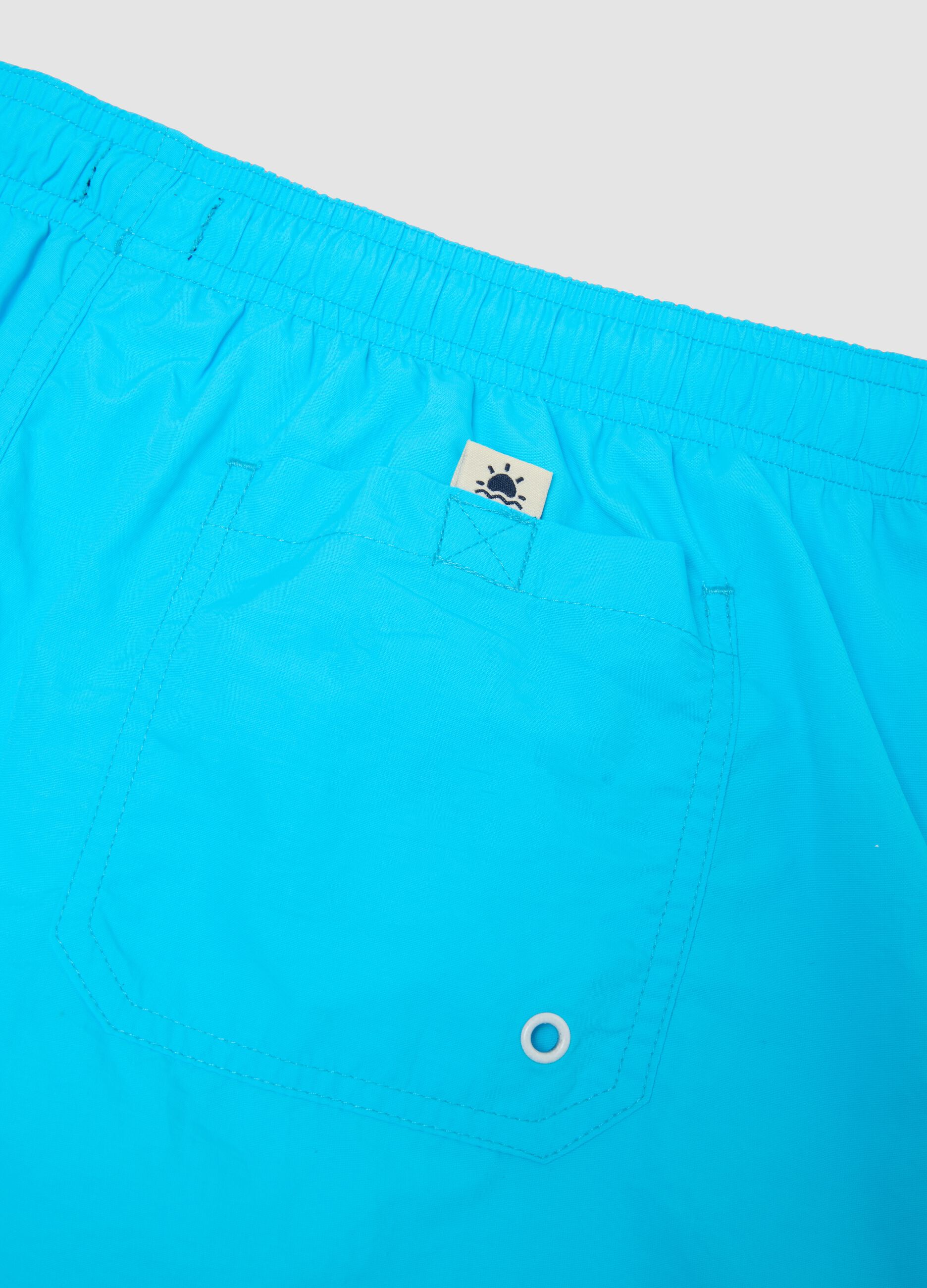 Boxer da mare azzurri con elastico in vita