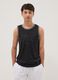 Black regular-fit boys&rsquo; vest with contrast trims, oversized style_0