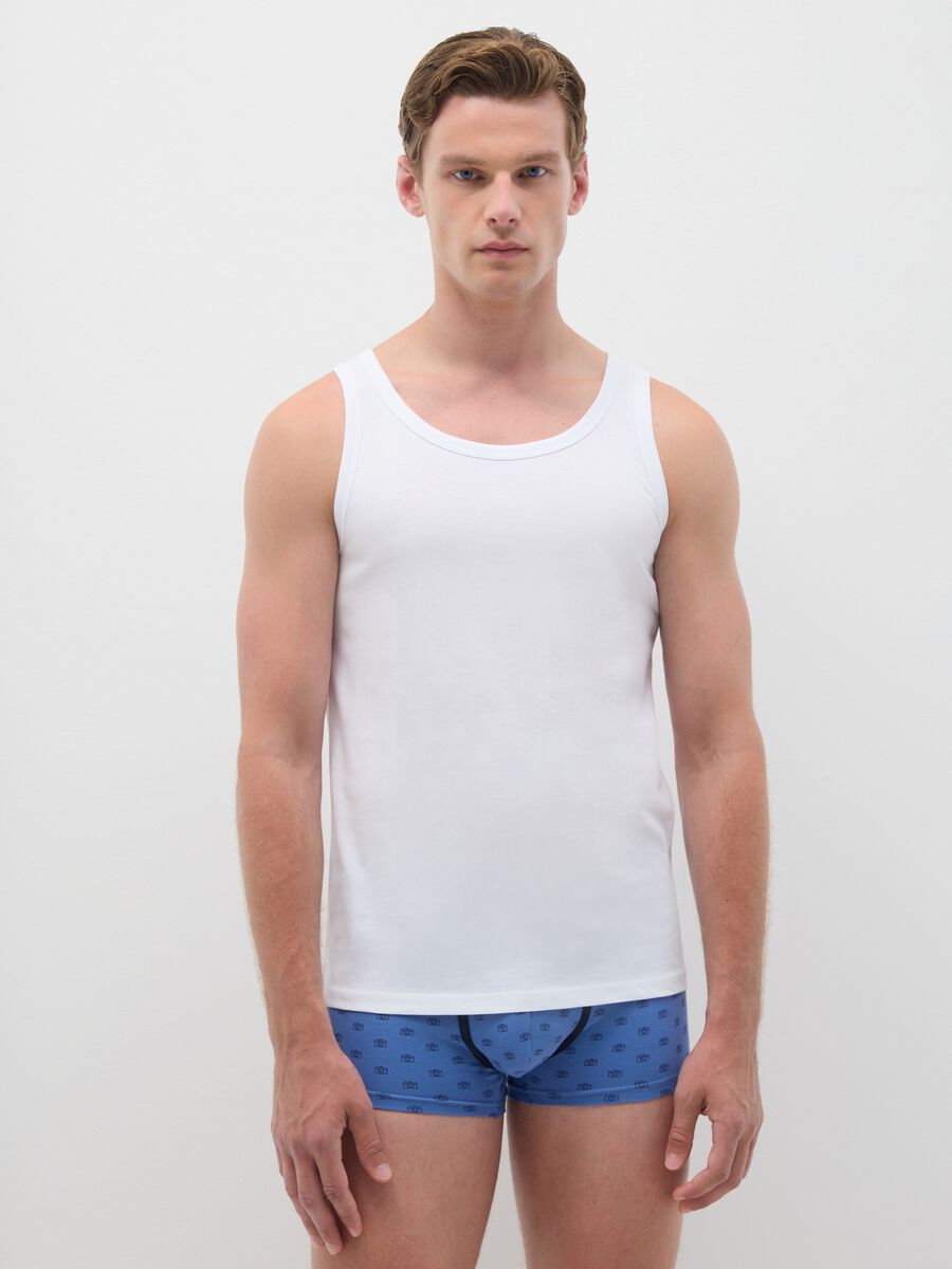 Men's Triple Pack White Cotton Vests Regular Fit_0