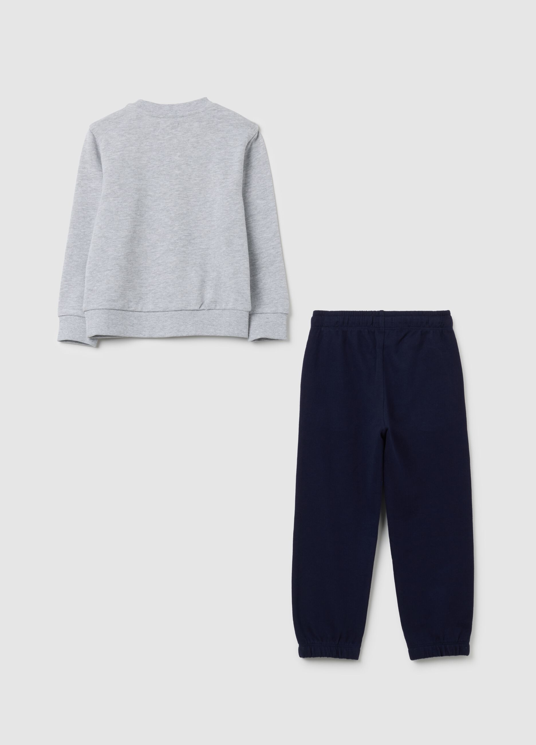 Grey regular fit pure cotton children's outfit