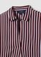 Camicia rossa a righe in pura viscosa con colletto classico regular fit_5
