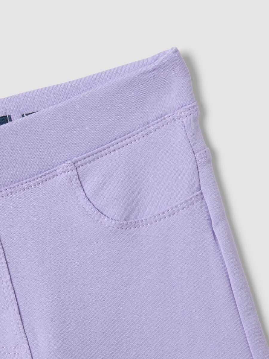 Purple organic cotton flared trousers_2