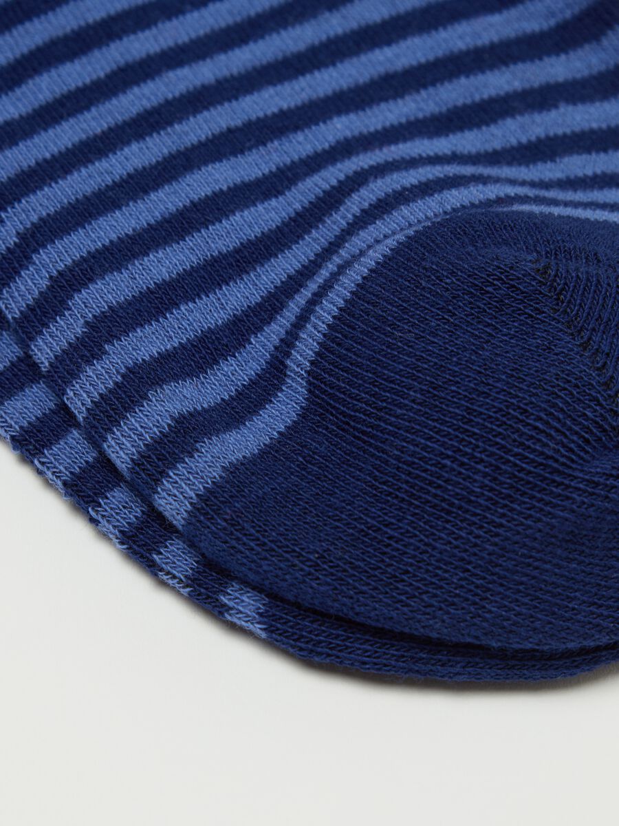 Five-pair pack long socks with stripes and polka dots pattern_2