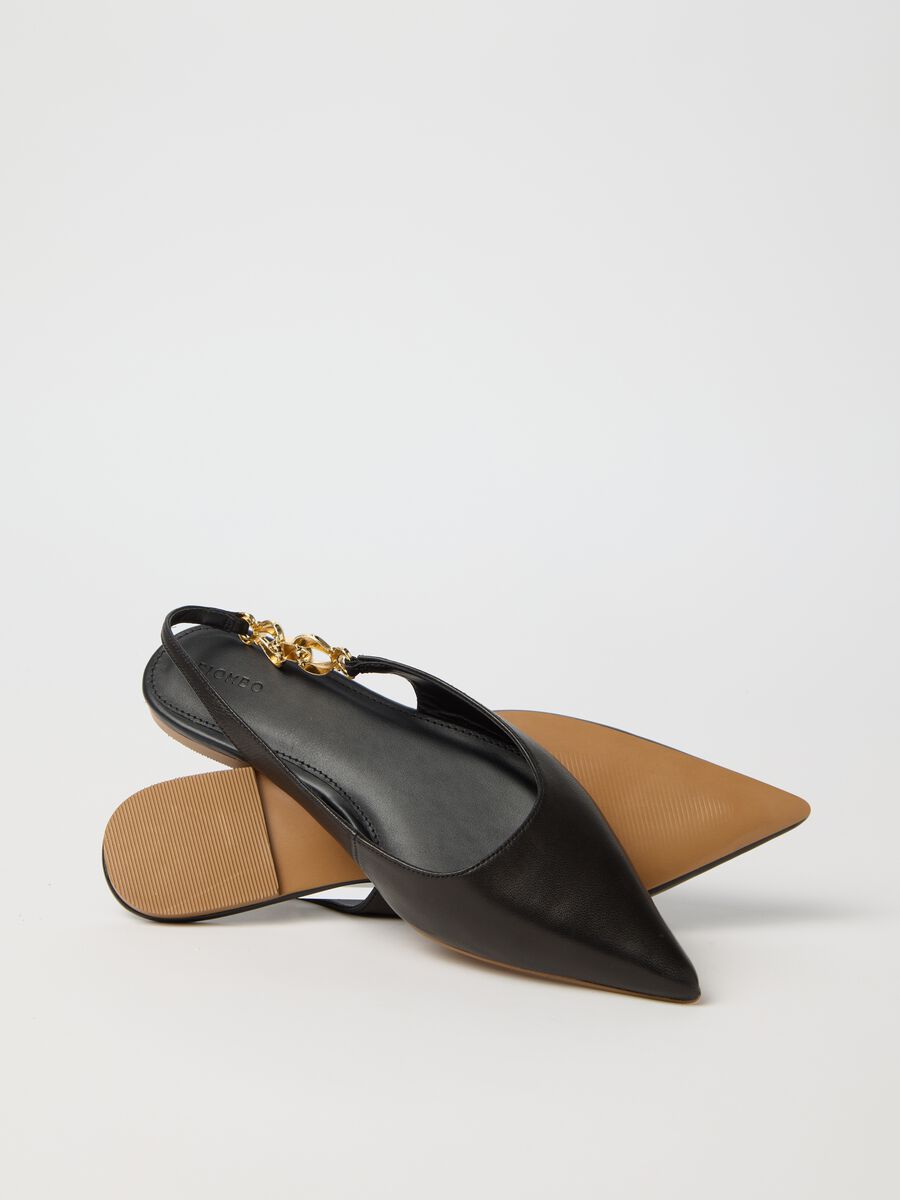 Nappa leather slingbacks with detail_2