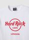 White pure cotton regular fit T-shirt with Hard Rock Cafe logo_1
