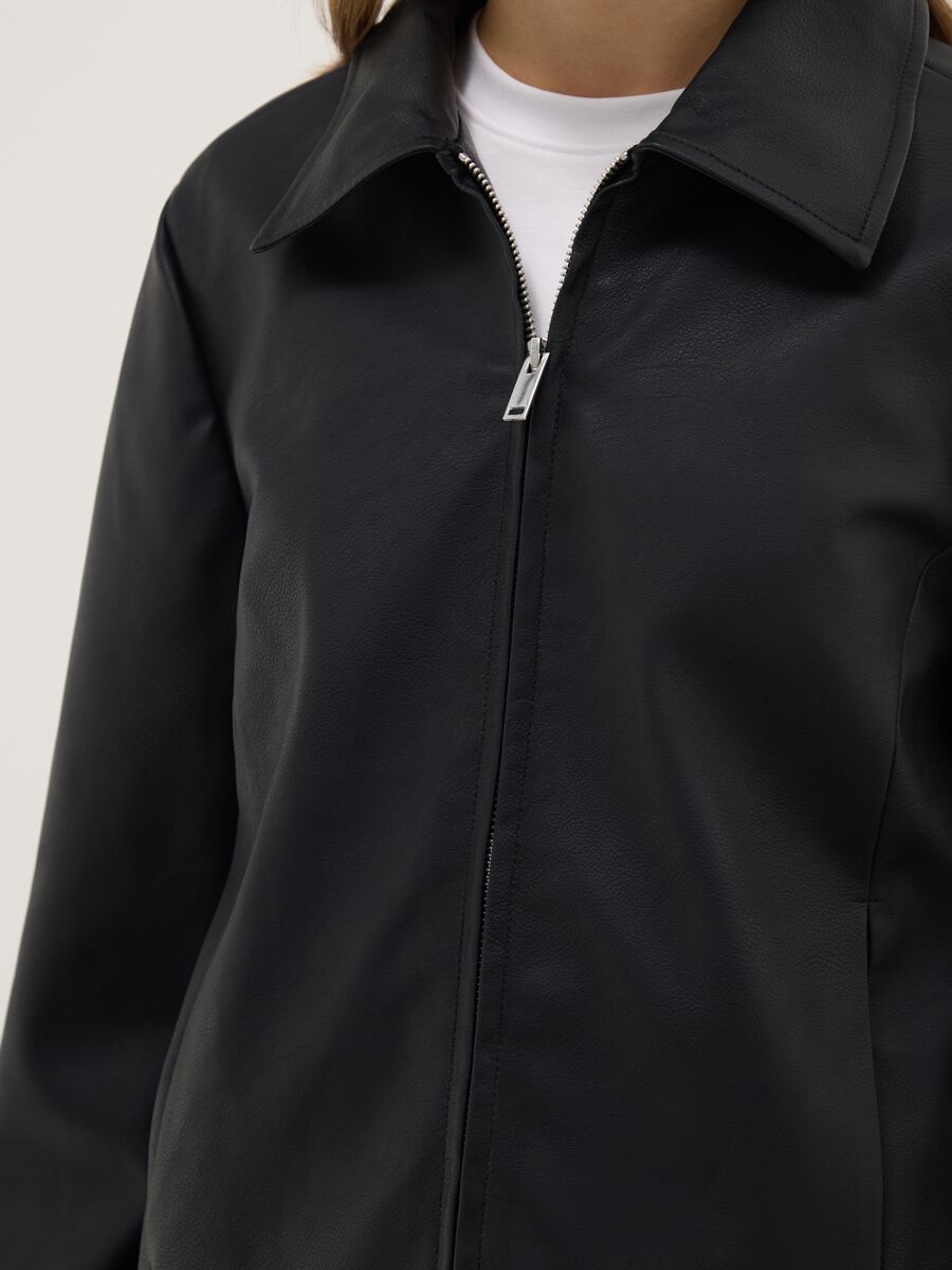 Black jacket regular fit full zip_2