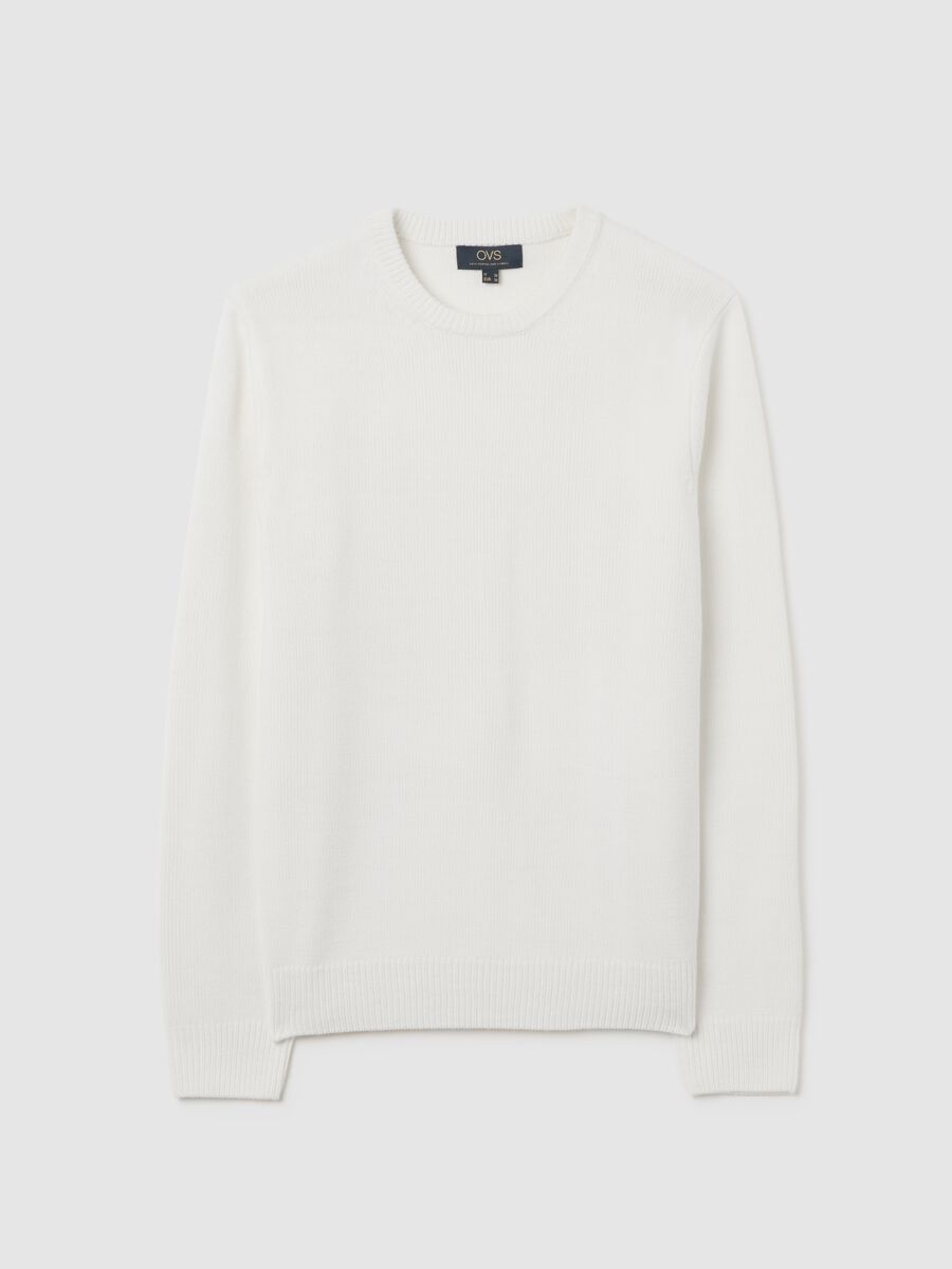 White Regular Fit Jumper_4