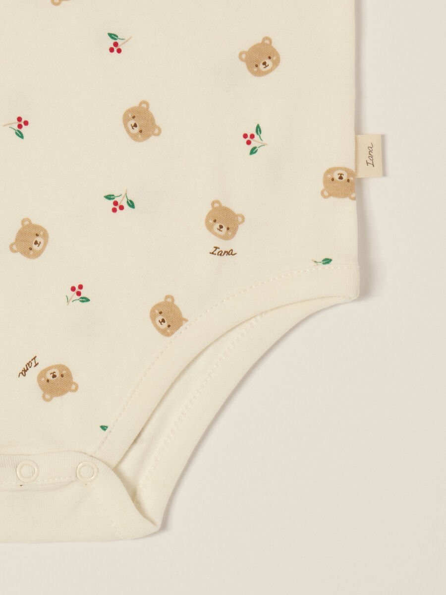 Red and white cotton bodysuit twin pack for newborn_3