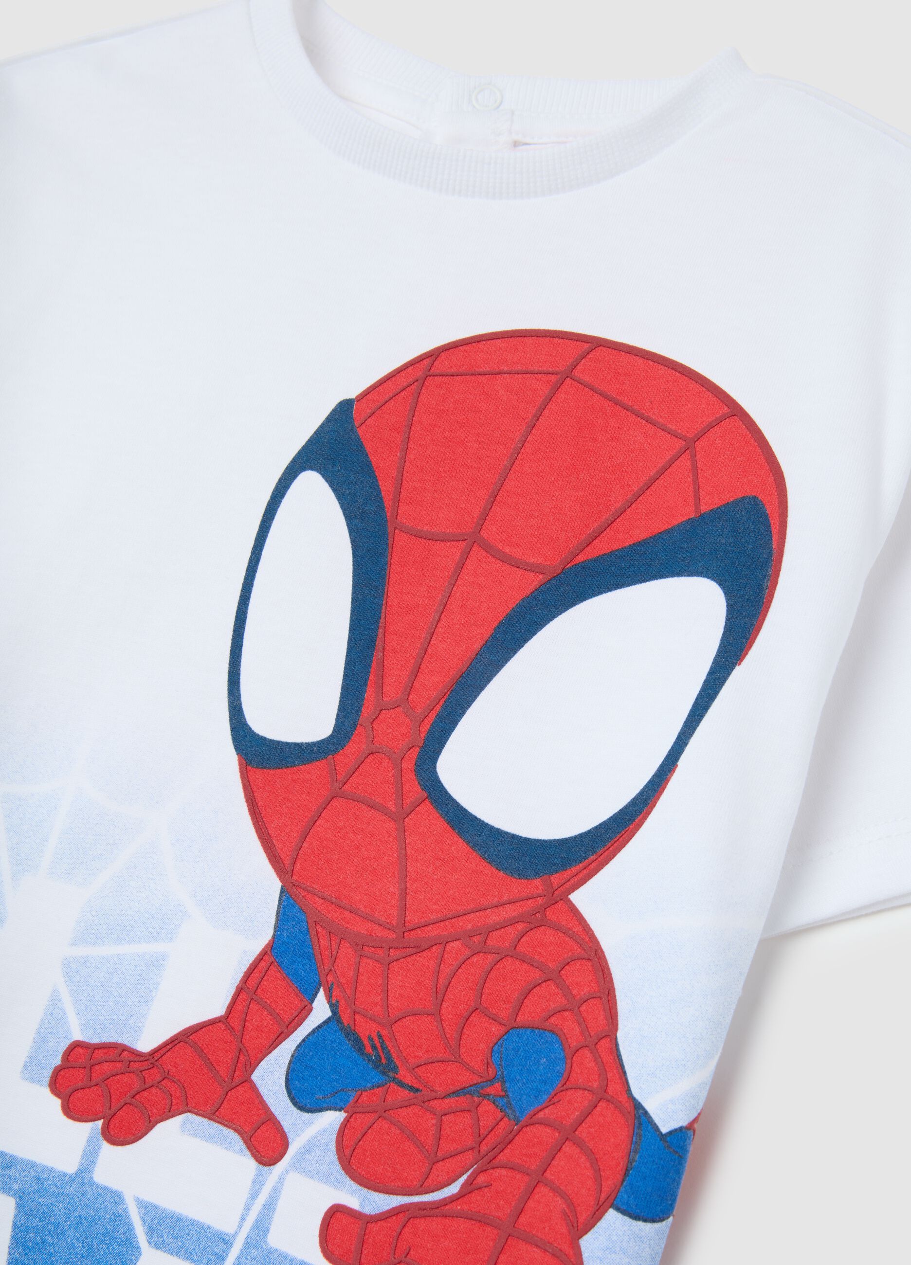 Set of newborn multicolor cotton t-shirts featuring Spider-Man