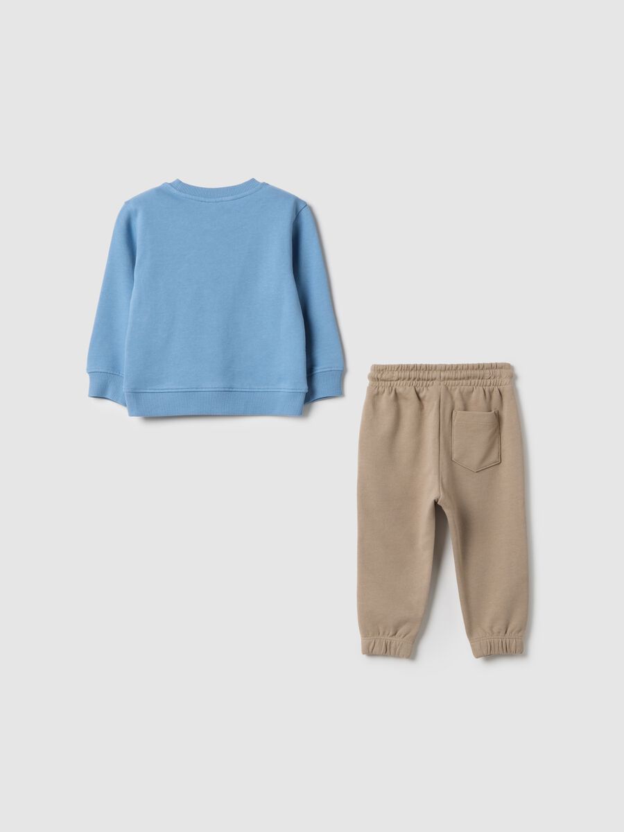 Regular fit azure pure cotton outfit for baby_1