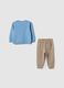 Regular fit azure pure cotton outfit for baby_1