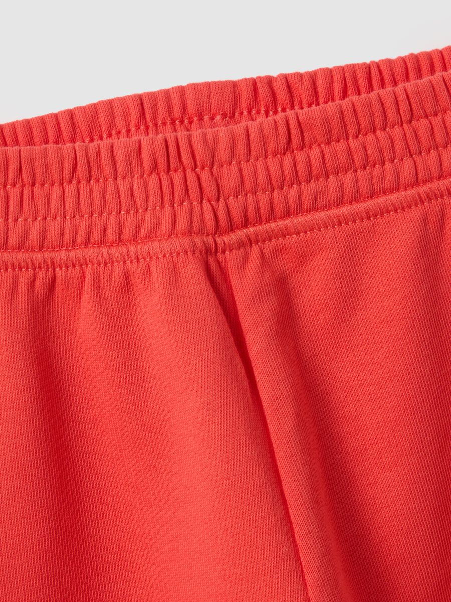 Girls' Orange Cotton Jogger Trousers, Regular Fit_2