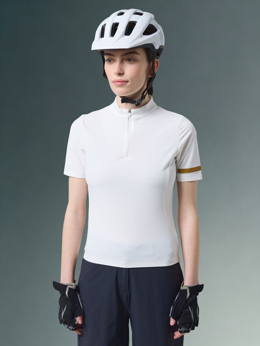 White ALTAVIA BIKE technical stretch T-shirt_0