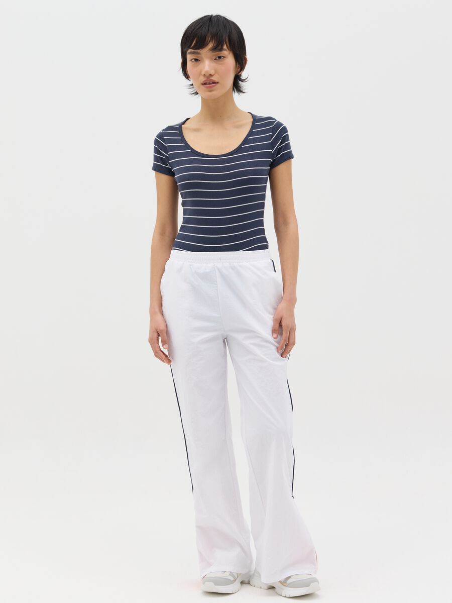 Blue short-sleeved bodysuit_1
