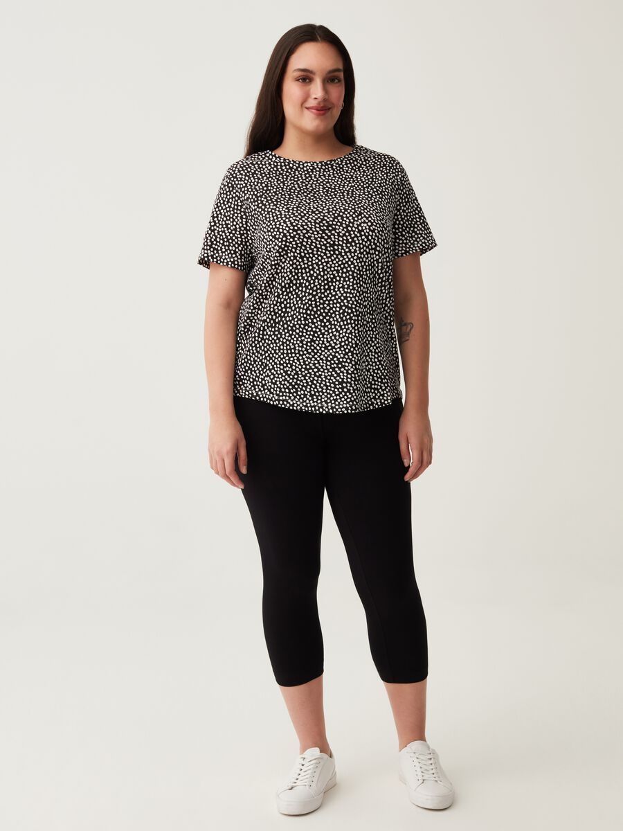 T-shirt con fantasia maculata Curvy_0