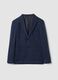 Indigo blue lined stretch-fabric blazer, regular fit_0
