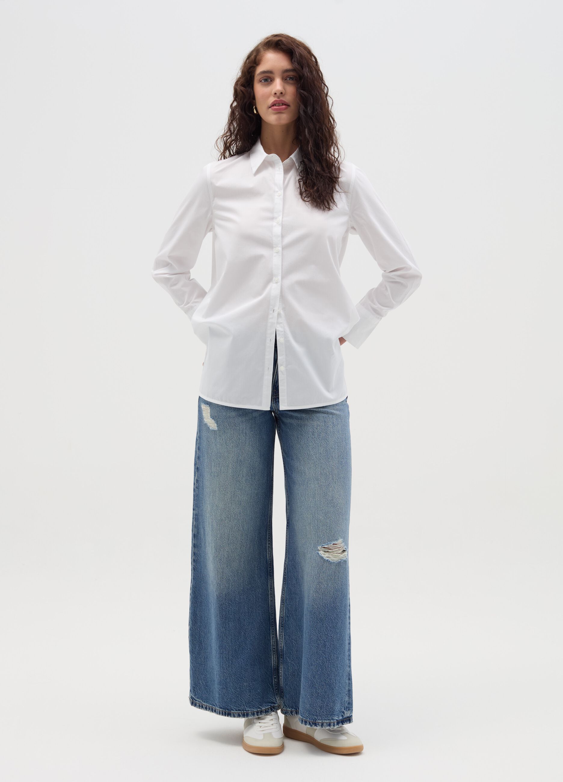 Jeans a gamba larga