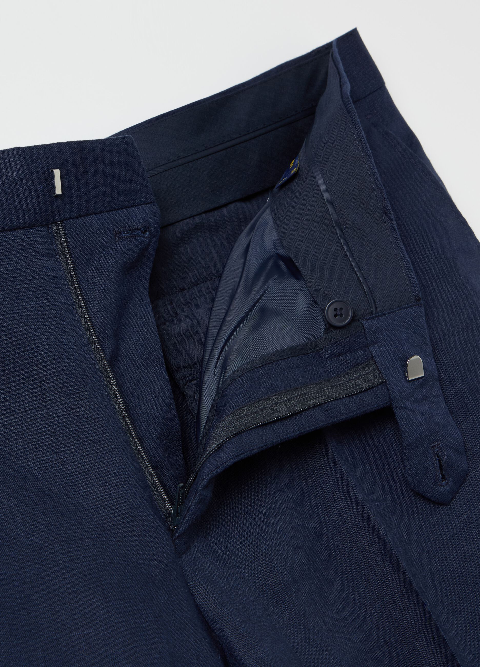 Oversized chino trousers in linen
