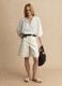 Shorts in puro cotone denim bianco wide leg_0