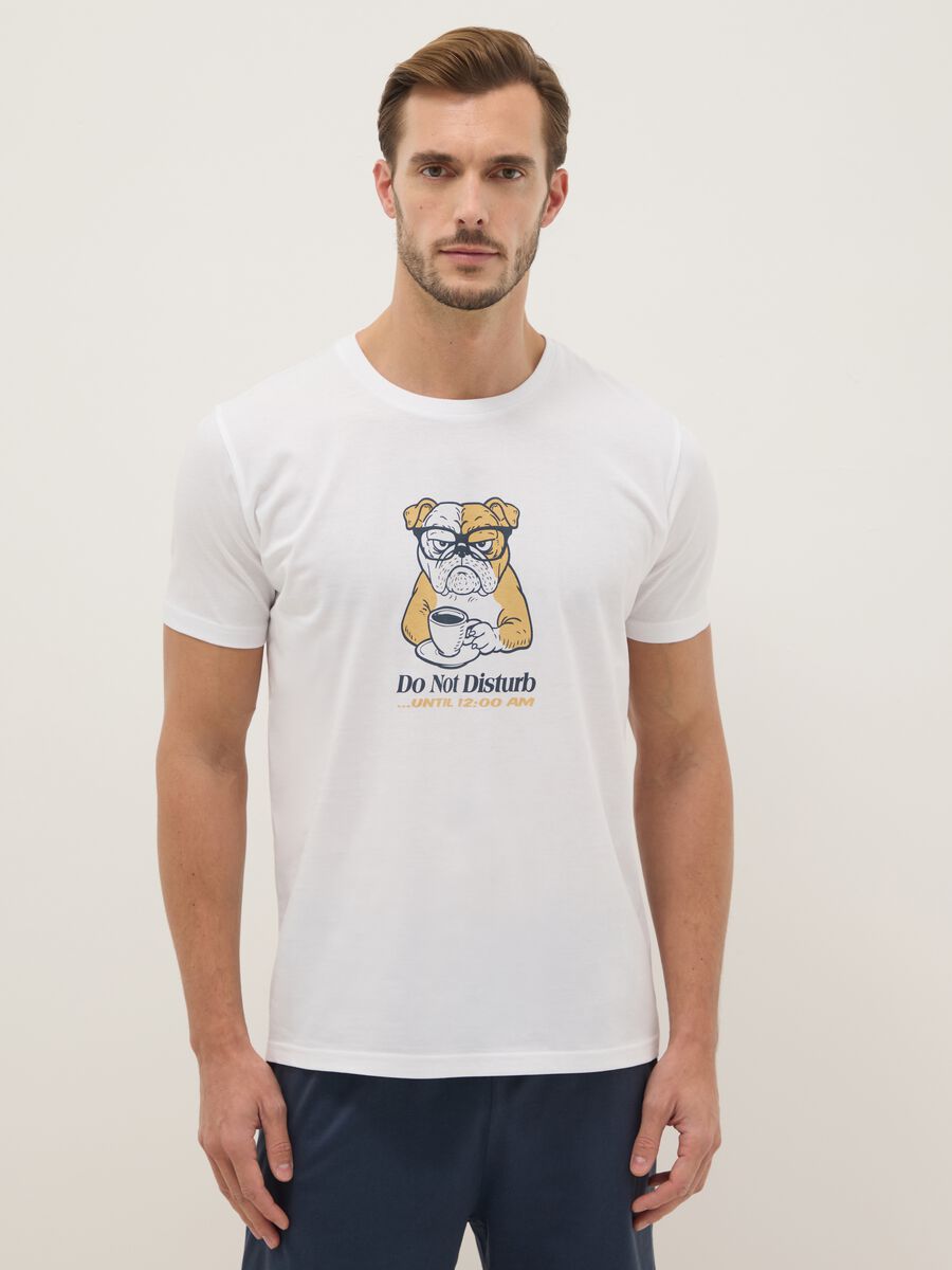 Multicoloured short pyjamas in pure cotton regular fit with print_1