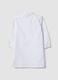 White nursery apron for boys with zip and Spidey embroidery_1