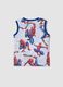 Canottiera in puro cotone multicolor da bambino con stampe Spiderman_1