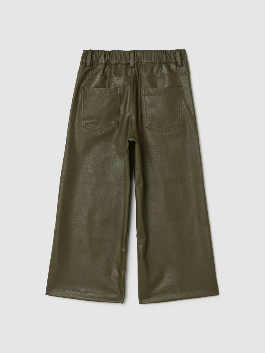 Green faux leather trousers_1