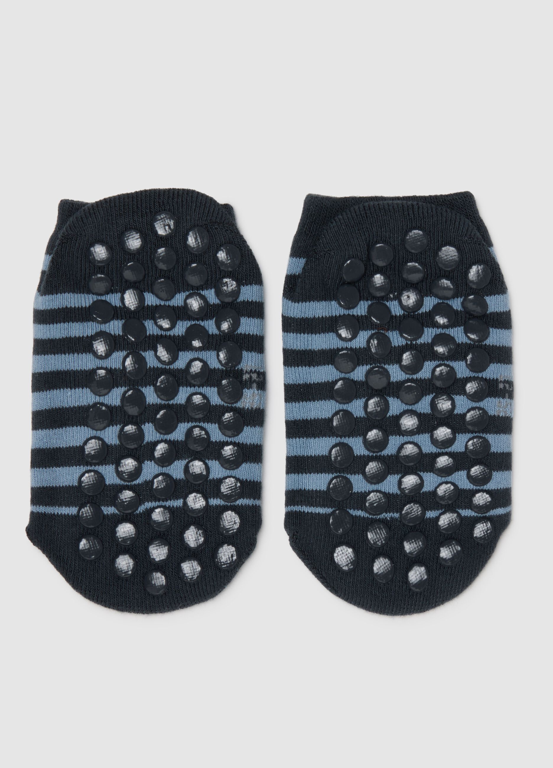 Children's Non-Slip Cotton Blend Blue Socks