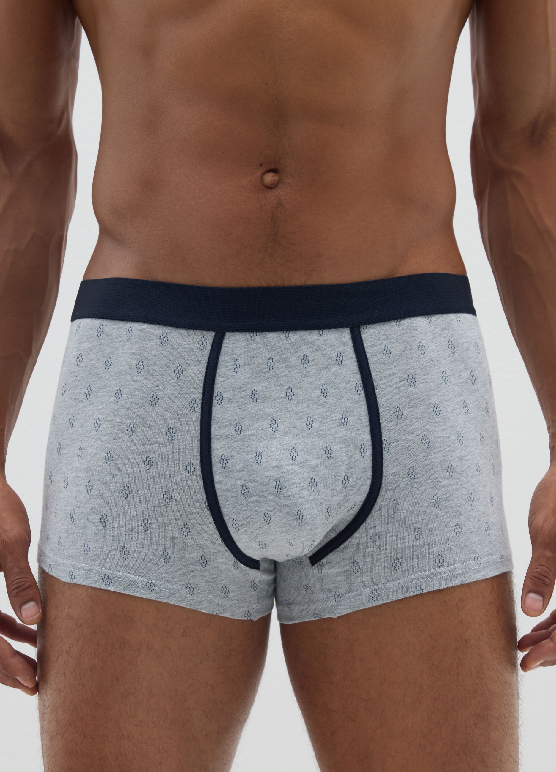 Set of multicolour pure cotton regular fit tripack boxers
