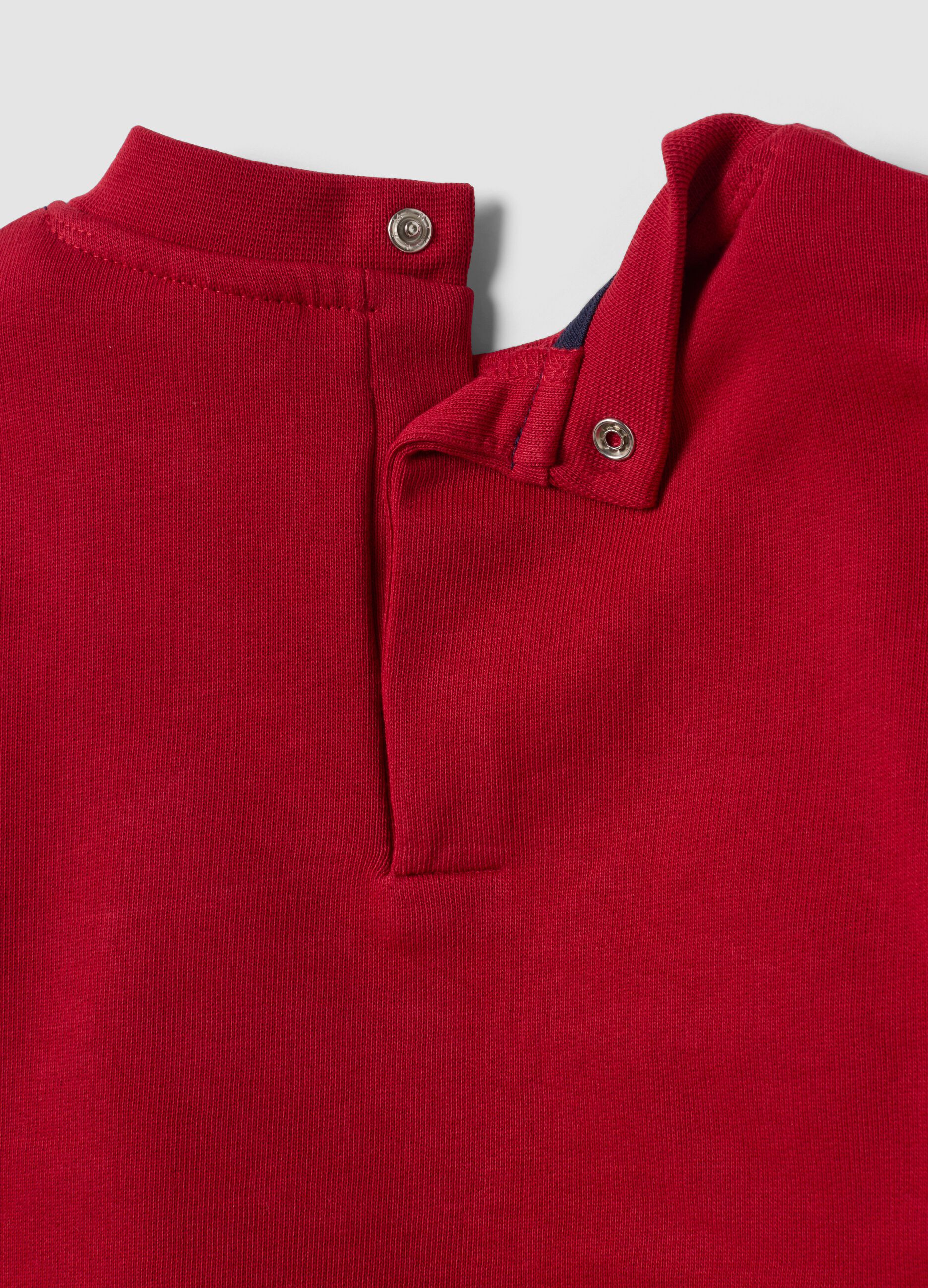 Completo rosso e blu in puro cotone con stampa Mickey