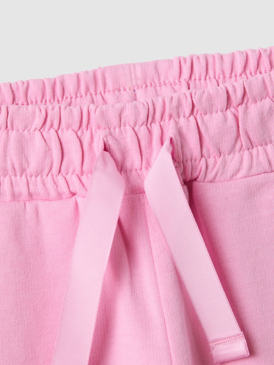 Girls' pink pure cotton shorts with regular fit_2