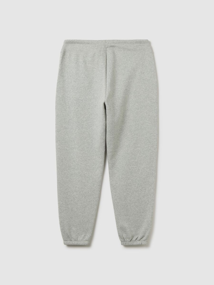 Cotton joggers with logo embroidery_2